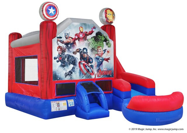 Wet Marvel Avengers Bounce House Combo Wet Marvel Avengers Bounce House Combo