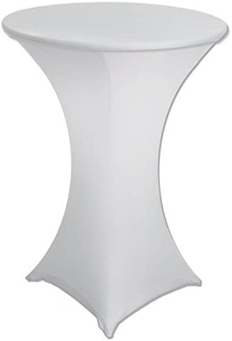 White Spandex Cocktail Linen - 30 Inch Top